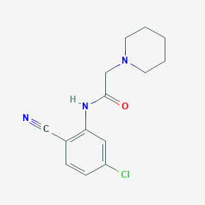 molecular formula C14H16ClN3O B7480143 N-(5-chloro-2-cyanophenyl)-2-piperidin-1-ylacetamide 