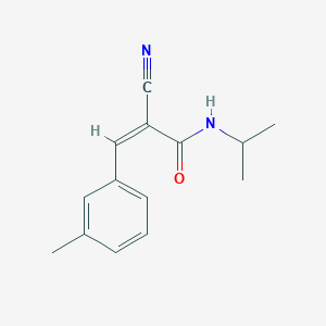 molecular formula C14H16N2O B7480150 2-cyano-3-(3-methylphenyl)-N-(propan-2-yl)prop-2-enamide 