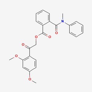 molecular formula C25H23NO6 B7480152 [2-(2,4-Dimethoxyphenyl)-2-oxoethyl] 2-[methyl(phenyl)carbamoyl]benzoate 
