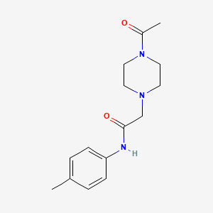 molecular formula C15H21N3O2 B7480158 2-(4-acetylpiperazin-1-yl)-N-(4-methylphenyl)acetamide 