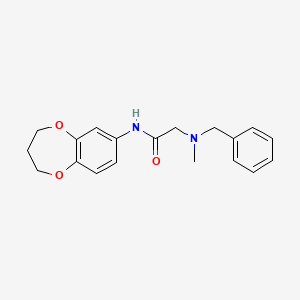 molecular formula C19H22N2O3 B7480177 2-[benzyl(methyl)amino]-N-(3,4-dihydro-2H-1,5-benzodioxepin-7-yl)acetamide 