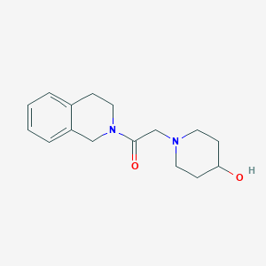 molecular formula C16H22N2O2 B7480187 1-(3,4-dihydro-1H-isoquinolin-2-yl)-2-(4-hydroxypiperidin-1-yl)ethanone 