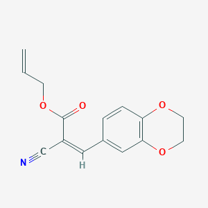 Prop-2-EN-1-YL (2Z)-2-cyano-3-(2,3-dihydro-1,4-benzodioxin-6-YL)prop-2-enoate