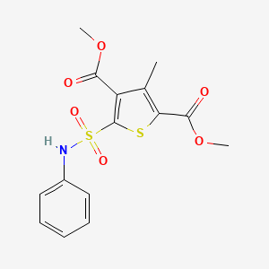 molecular formula C15H15NO6S2 B7480203 Dimethyl 3-methyl-5-(phenylsulfamoyl)thiophene-2,4-dicarboxylate 