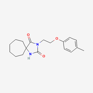 molecular formula C18H24N2O3 B7480226 3-[2-(4-Methylphenoxy)ethyl]-1,3-diazaspiro[4.6]undecane-2,4-dione 
