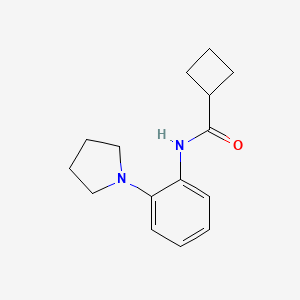 molecular formula C15H20N2O B7480248 N-(2-pyrrolidin-1-ylphenyl)cyclobutanecarboxamide 