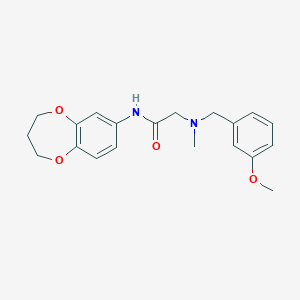 molecular formula C20H24N2O4 B7480253 N-(3,4-dihydro-2H-1,5-benzodioxepin-7-yl)-2-[(3-methoxyphenyl)methyl-methylamino]acetamide 