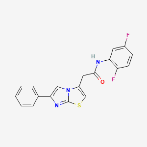 molecular formula C19H13F2N3OS B7480278 N-(2,5-difluorophenyl)-2-(6-phenylimidazo[2,1-b][1,3]thiazol-3-yl)acetamide 