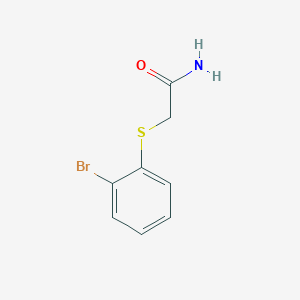 molecular formula C8H8BrNOS B7480281 2-(2-Bromophenyl)sulfanylacetamide 