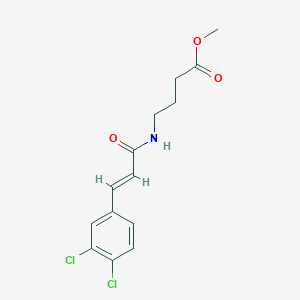 molecular formula C14H15Cl2NO3 B7480304 4-[3-(3,4-Dichloro-phenyl)-acryloylamino]-butyric acid methyl ester 