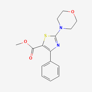 molecular formula C15H16N2O3S B7480310 2-Morpholino-4-phenylthiazole-5-carboxylic acid methyl ester 