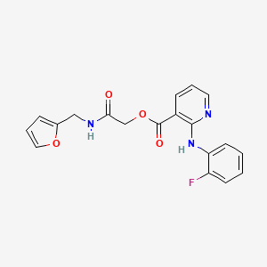 molecular formula C19H16FN3O4 B7480329 [2-(Furan-2-ylmethylamino)-2-oxoethyl] 2-(2-fluoroanilino)pyridine-3-carboxylate 
