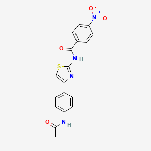 molecular formula C18H14N4O4S B7480342 N-[4-(4-acetamidophenyl)-1,3-thiazol-2-yl]-4-nitrobenzamide 