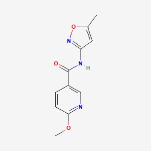 molecular formula C11H11N3O3 B7480378 6-methoxy-N-(5-methyl-1,2-oxazol-3-yl)pyridine-3-carboxamide 