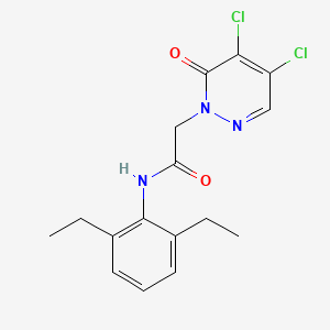 molecular formula C16H17Cl2N3O2 B7480431 2-(4,5-dichloro-6-oxopyridazin-1-yl)-N-(2,6-diethylphenyl)acetamide 