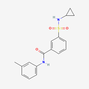 molecular formula C17H18N2O3S B7480443 3-(cyclopropylsulfamoyl)-N-(3-methylphenyl)benzamide 