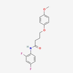 molecular formula C17H17F2NO3 B7480455 N-(2,4-difluorophenyl)-4-(4-methoxyphenoxy)butanamide 