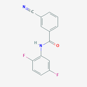 molecular formula C14H8F2N2O B7480475 3-cyano-N-(2,5-difluorophenyl)benzamide 
