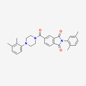 2-(2,5-Dimethylphenyl)-5-[4-(2,3-dimethylphenyl)piperazine-1-carbonyl]isoindole-1,3-dione