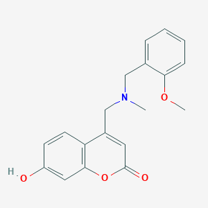 molecular formula C19H19NO4 B7480493 7-Hydroxy-4-[[(2-methoxyphenyl)methyl-methylamino]methyl]chromen-2-one 