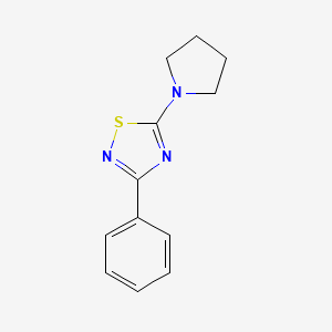 molecular formula C12H13N3S B7480500 3-Phenyl-5-pyrrolizino-1,2,4-thiadiazole 