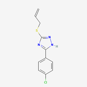 molecular formula C11H10ClN3S B7480507 3-(4-Chlorophenyl)-5-(prop-2-EN-1-ylsulfanyl)-4H-1,2,4-triazole 