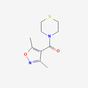 molecular formula C10H14N2O2S B7480521 (3,5-Dimethyl-1,2-oxazol-4-yl)-thiomorpholin-4-ylmethanone 