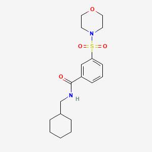 molecular formula C18H26N2O4S B7480538 N-(cyclohexylmethyl)-3-morpholin-4-ylsulfonylbenzamide 