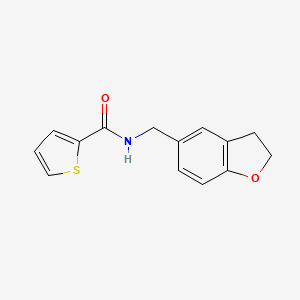 molecular formula C14H13NO2S B7480539 N-(2,3-dihydro-1-benzofuran-5-ylmethyl)thiophene-2-carboxamide 