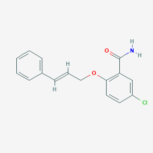 molecular formula C16H14ClNO2 B7480553 5-chloro-2-[(E)-3-phenylprop-2-enoxy]benzamide 