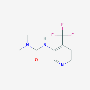 molecular formula C9H10F3N3O B7480576 1,1-Dimethyl-3-[4-(trifluoromethyl)pyridin-3-yl]urea 