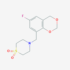 molecular formula C13H16FNO4S B7480616 4-[(6-fluoro-4H-1,3-benzodioxin-8-yl)methyl]-1,4-thiazinane 1,1-dioxide 