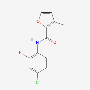 molecular formula C12H9ClFNO2 B7480657 N-(4-chloro-2-fluorophenyl)-3-methylfuran-2-carboxamide 