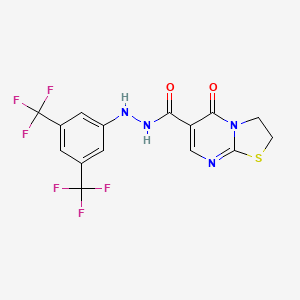 N'-[3,5-bis(trifluoromethyl)phenyl]-5-oxo-2,3-dihydro-[1,3]thiazolo[3,2-a]pyrimidine-6-carbohydrazide