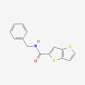 molecular formula C14H11NOS2 B7480681 N-benzylthieno[3,2-b]thiophene-5-carboxamide 