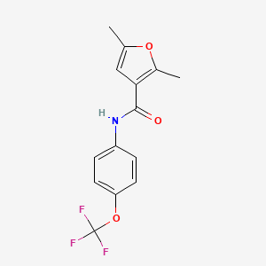 molecular formula C14H12F3NO3 B7480706 2,5-dimethyl-N-[4-(trifluoromethoxy)phenyl]furan-3-carboxamide 