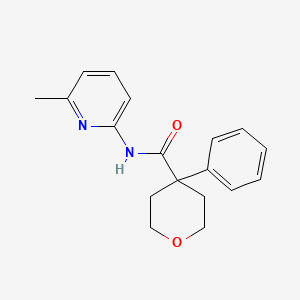 molecular formula C18H20N2O2 B7480719 N-(6-methylpyridin-2-yl)-4-phenyloxane-4-carboxamide 
