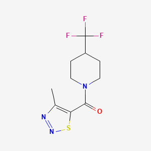molecular formula C10H12F3N3OS B7480762 (4-Methylthiadiazol-5-yl)-[4-(trifluoromethyl)piperidin-1-yl]methanone 
