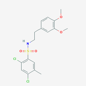 molecular formula C17H19Cl2NO4S B7480780 2,4-dichloro-N-[2-(3,4-dimethoxyphenyl)ethyl]-5-methylbenzenesulfonamide 