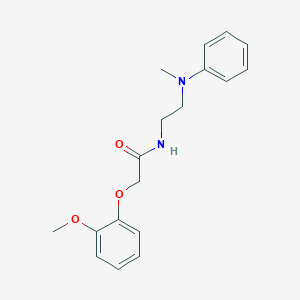 molecular formula C18H22N2O3 B7480786 2-(2-methoxyphenoxy)-N-[2-(N-methylanilino)ethyl]acetamide 