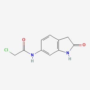 molecular formula C10H9ClN2O2 B7480803 2-chloro-N-(2-oxo-1,3-dihydroindol-6-yl)acetamide 