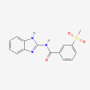 molecular formula C15H13N3O3S B7480824 N-(1H-benzimidazol-2-yl)-3-methylsulfonylbenzamide 
