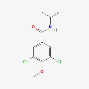 molecular formula C11H13Cl2NO2 B7480829 3,5-dichloro-4-methoxy-N-propan-2-ylbenzamide 