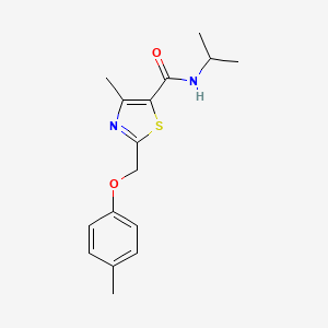 molecular formula C16H20N2O2S B7480843 N-isopropyl-4-methyl-2-[(4-methylphenoxy)methyl]-1,3-thiazole-5-carboxamide 
