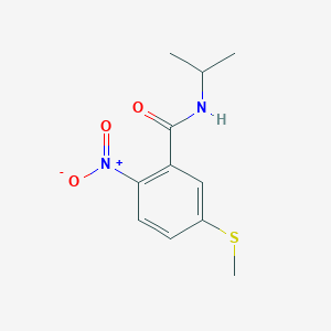 molecular formula C11H14N2O3S B7480851 5-methylsulfanyl-2-nitro-N-propan-2-ylbenzamide 