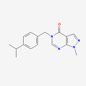 molecular formula C16H18N4O B7480860 1-Methyl-5-[(4-propan-2-ylphenyl)methyl]pyrazolo[3,4-d]pyrimidin-4-one 