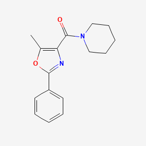 molecular formula C16H18N2O2 B7480869 2-Phenyl-4-(piperidinocarbonyl)-5-methyloxazole 