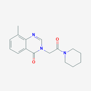molecular formula C16H19N3O2 B7480873 8-Methyl-3-(2-oxo-2-piperidin-1-ylethyl)quinazolin-4-one 