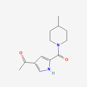 molecular formula C13H18N2O2 B7480926 1-[5-(4-methylpiperidine-1-carbonyl)-1H-pyrrol-3-yl]ethanone 