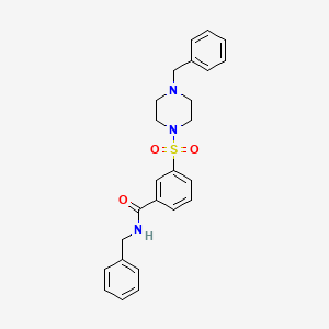 molecular formula C25H27N3O3S B7480929 N-benzyl-3-(4-benzylpiperazin-1-yl)sulfonylbenzamide 